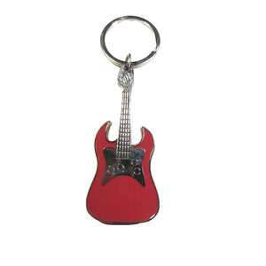 Volunteers Rock Red Keychain Guitar Metal Music Appreciation Gift